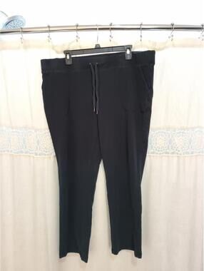 LL Bean Womens XL Reg Ultrasoft Sweats Sweatpants Straight Leg Ink Black